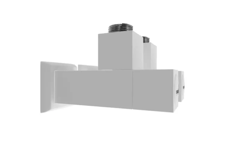 К-кт кутових квадратних кранів G1/2″ 2 шт білий мат зображення 3