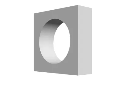 Гіпсовий підрозетник односекційний