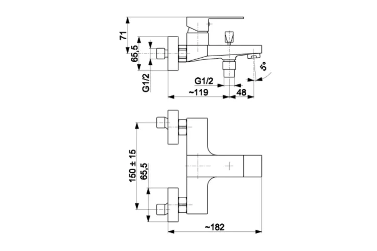 Змішувач для ванни ЛОГОН black, 5134-010-81 image 2