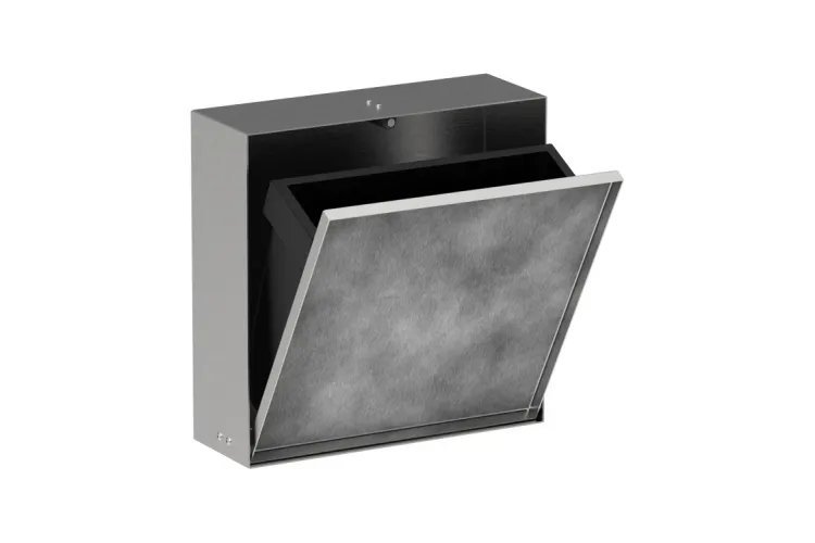 XtraStoris Rock Вбудов.відро д/сміття 4л з дверцятами, під плитку 30х30х10см, Brushed Stainless Steel (56089800) зображення 1