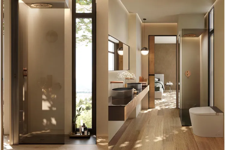 RONDO Зовнішня частина термостатичного змішувача smart box, brushed copper (100280797) зображення 3