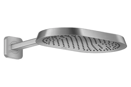 Верхній душ Axor ShowerSphere 370х220 1jet EcoSmart з кронштейном, Brushed Nickel (39749820)