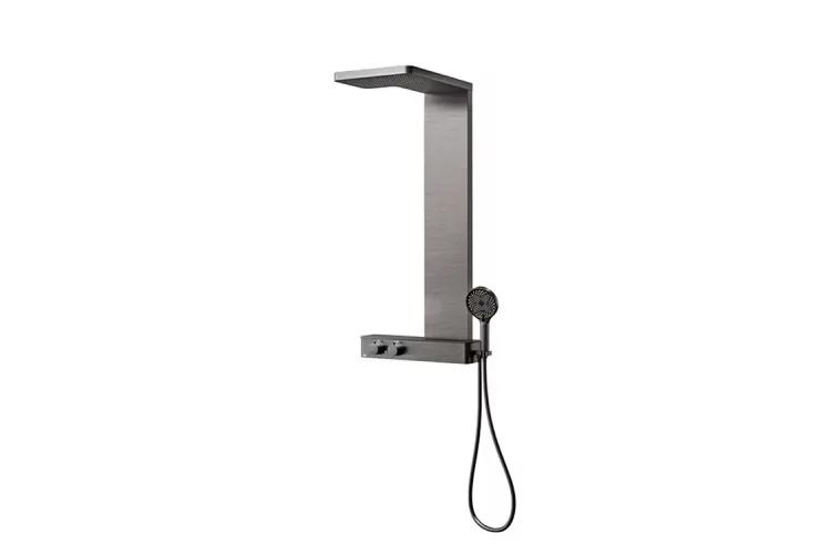 LOUNGE, Душова система з термостатом, brushed titanium (100343448)  зображення 1