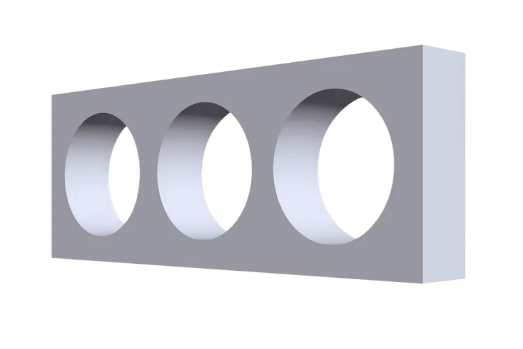 Гіпсовий підрозетник трисекційний зображення 1