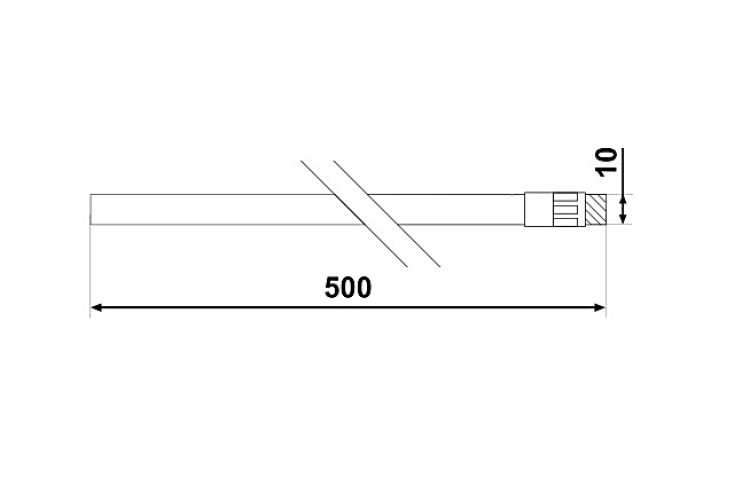Комплект жорсткого підключення 50 см хромований (100040173)  image 2