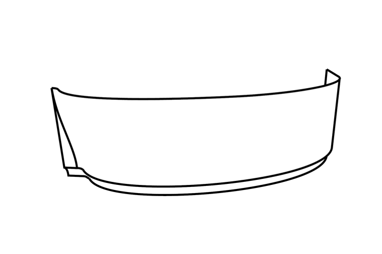 MARNE CORNER Панель фронтальна 140 см, білий блиск (100293761) зображення 2