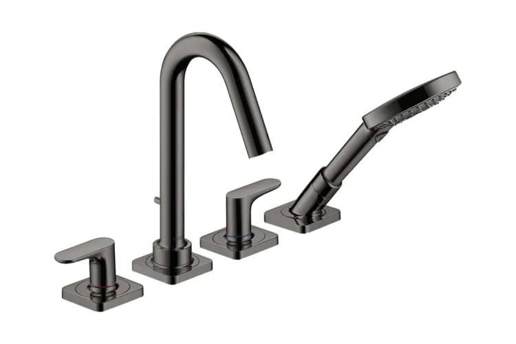 Змішувач Axor Citterio М для ванни врізний монтаж на борт 4 отвори, Polished Black Chrome (34444330) image 1