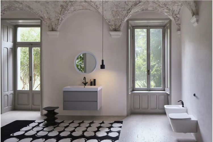 Унітаз підвісний NUBES з сидінням дюропласт slim, s/c,з кріпленням, глянцевий білий image 3