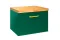 Тумба під умивал.без стільниці FLOO 60 L 60x50x40 +сифон, зол. ручка, візерунок зліва, зелена