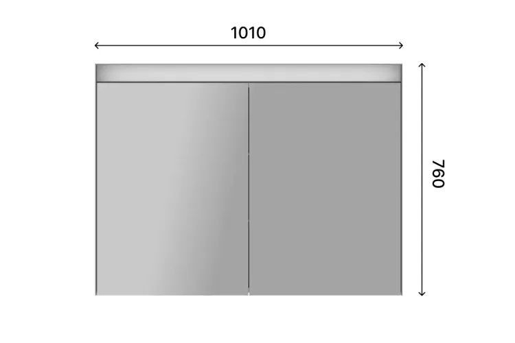 LM Дзеркальна шафа з підсвіткою 101x76 см (LM7832000001) зображення 5