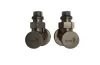 К-кт кутових круглих кранів для радіаторів 2 шт бронза зображення 2