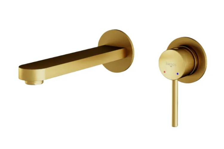 Змішувач до умивальника DECCO золото брашоване (прихованого монтажу) зображення 1