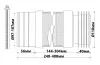 Гнучке пластикове з'єднання розтяжне L260-420 мм 110 мм без фланцевої прокладки з металевим хомутом WC-F23RJ зображення 2
