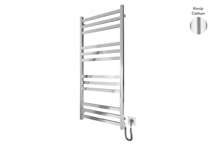 Рушникосушка ЕЛЕКТРИЧНА Чикаго-I 1170х530/80 TR K  сатин, прихове підключення зображення 1