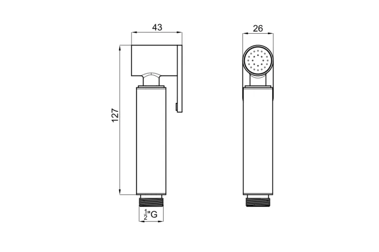 Лійка гігієнічного душа, ROUND, brushed brass (100368266) зображення 2