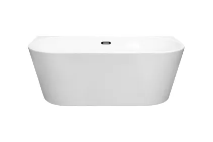 Ванна акрилова VICA NEW ретро 170х80  з сифоном Alcaplast з тонким переливом, з верхньою очисткою, чорний мат