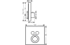 Термостат для двох споживачів Axor ShowerSelect square прихованого монтажу, хром 36715000 зображення 2