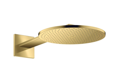 Верхній душ Axor 300 2jet P з тримачем, Polished Gold Optic (35303990)