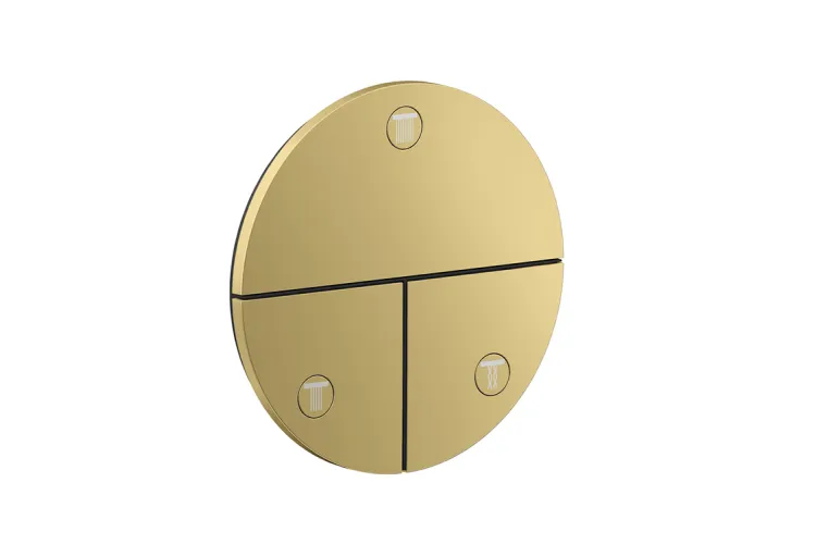 Перемикач ShowerSelect ID Round на 3 функці, Polished Gold Optic (36779990) image 1