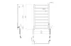Рушникосушка електрична Урбан-I 810х500/85 TR K 2.0. бронза зображення 2