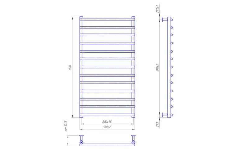 Рушникосушка INOX Турин 970х530/500 image 4