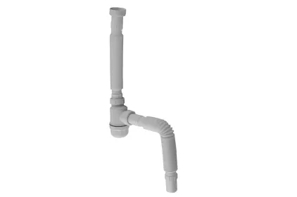 Сифон із гнучким підключенням для підлогового умивальника, вихід у підлогу, white (100136669)