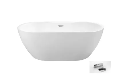 Ванна акрилова вільностояча NAVIA 140х75 з сифоном клік-клак