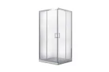 Кабіна квадратна MODERN 90x90x190 універсальна: скло прозоре, профіль хромований