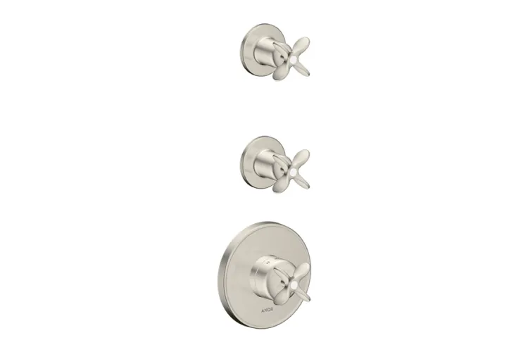 Термостат Axor Archivio Cross для 2-х споживачів, Stainless Steel Optic (34142800) зображення 1