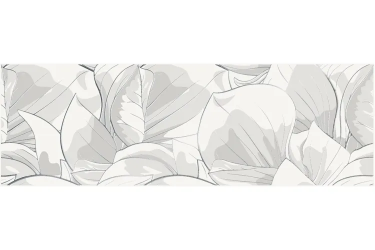 FLOWER CEMENTO WHITE INSERTO 24х74 декор (плитка настінна) image 1