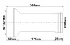Коліно-підключення до WC L-260 mm з ущільнювачем (довге) WC-CON2B зображення 2