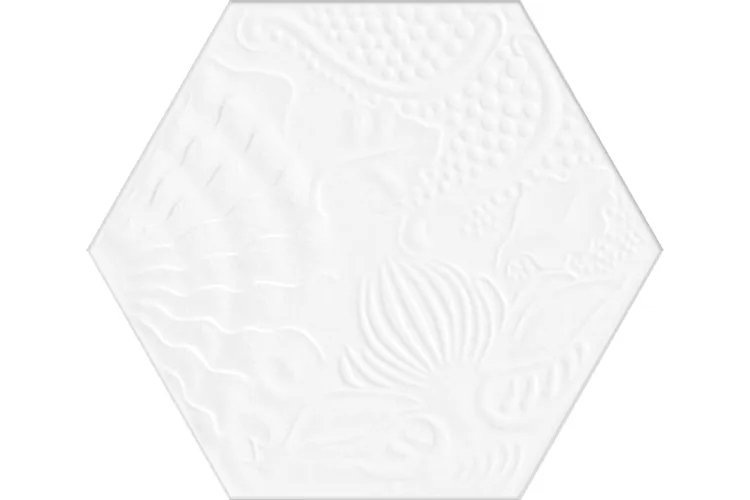 GAUDI LUX WHITE 22x25 (шестигранник) (плитка для підлоги і стін) image 1