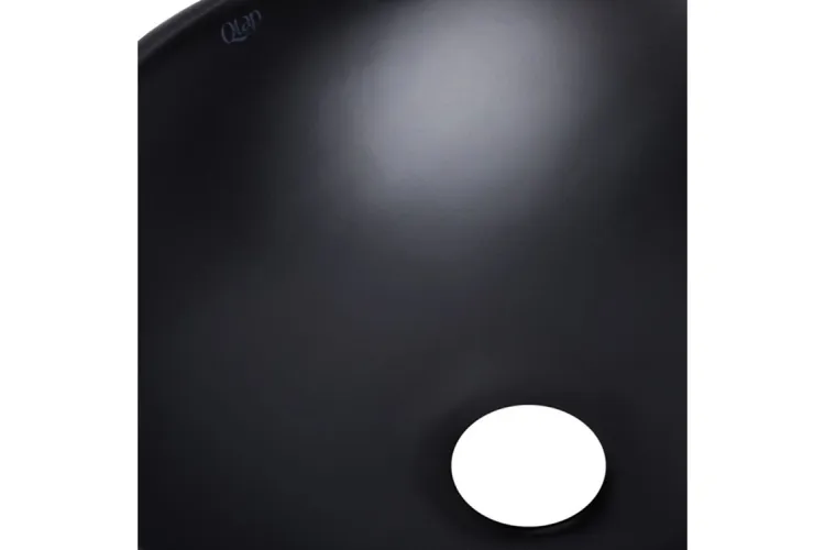 DOVE Умивальник накладний на стільницю, овальний, без донного клапана 415x340 мм. Matt Black зображення 3