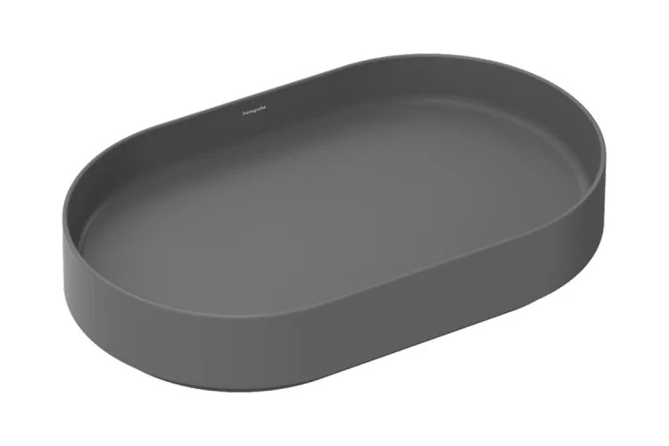 Умивальник Xuniva Evo U накладний без переливу, 650/400 мм Slate Matt Grey (60325760) зображення 1