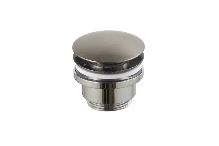 Донний клапан для умивальника універсальний (clicker), brushed titanium (100291447) зображення 1