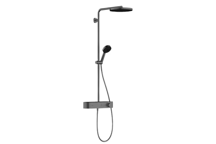 Душова система Pulsify Showerpipe 260 1jet 400 EcoSmart, Brushed Black Chrome (24221340) image 1