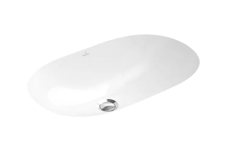 O.NOVO Умивальник для установки під стільницю овальний 60х35 см White Alpin CeramicPlus (416260R1) зображення 1