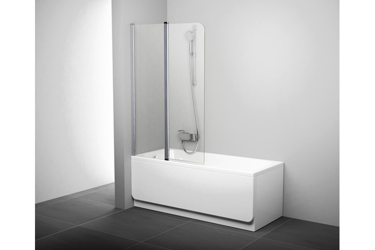 Шторка для ванни ліва 100 см, 10° CVS2-100L Transparent полірований алюміній 7QLA0C03Z1 зображення 1