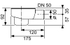 Cифон Drainline 1.2 л/с.: горизонтальний відвід DN50 TECE (650001) image 2