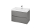 Шкафчик под умывальник CREA 80 см, цвет - серый матовый