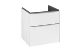 SUBWAY 3.0 Тумба під умивальник 57,2 x 57,6 x 47,8 cм Brilliant White ручки glossy alumin (C57800VЕ)