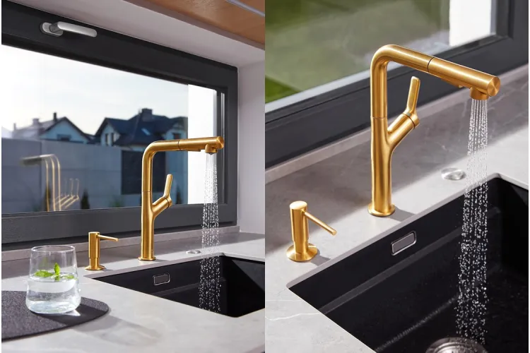 Дозатор рідини для миття посуду DUERO INOX, GOLD 990-100-31 image 3