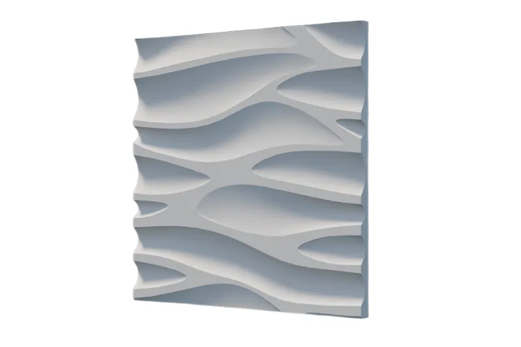 Гіпсова стінова панель 50х50 см WAVE 04 зображення 1