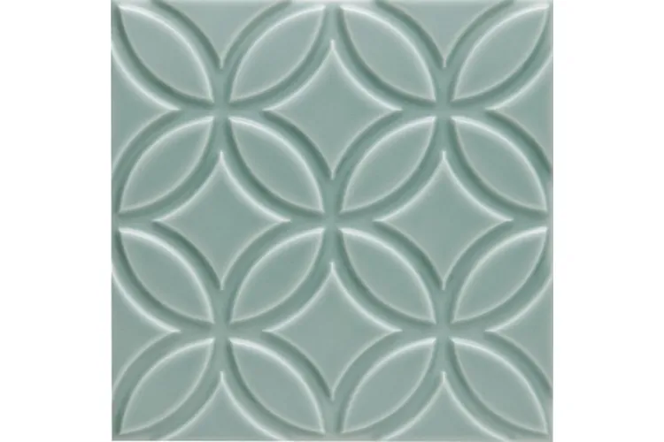 ADNE4147 NERI RELIEVE BOTANICAL SEA GREEN 15x15 декор (плитка настінна) image 1