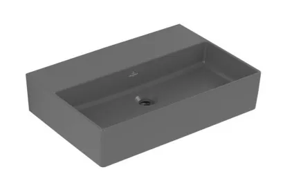 MEMENTO 2.0 Умивальник підвісний 60х42 мм без отвору під змішувач, Graphite (4A226FI4) Titan Ceram