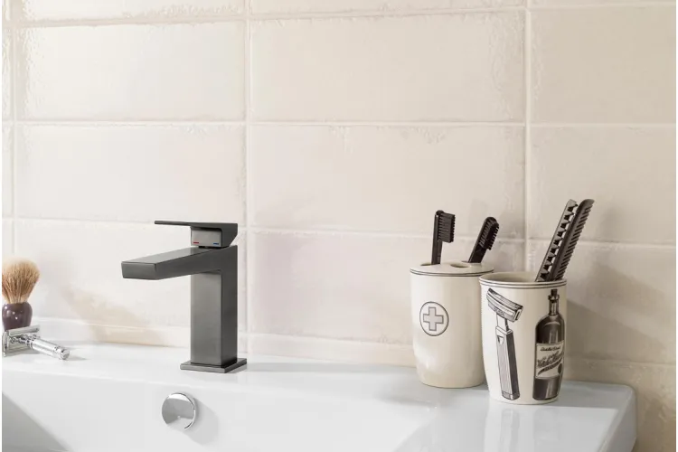 SQUARE, Змішувач для умивальника без автоматичного клапана зливу, brushed titanium (100281859) image 2