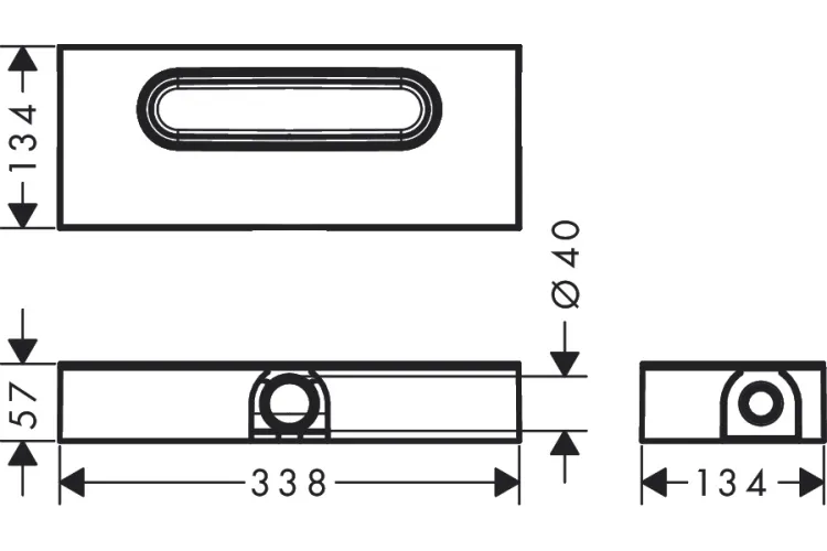 Прихована частина для душових трапів uBox universal d40 (01000180) зображення 2