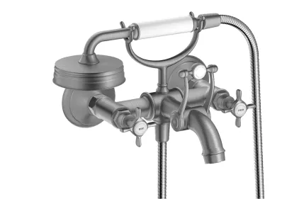 Змішувач Axor Montreux  для ванни двохвентильний Cross, Brushed Nickel 16540820