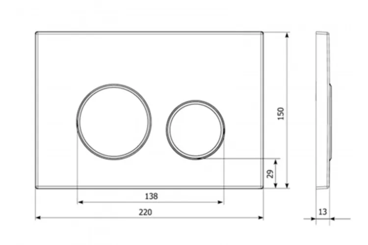 Панель управління CIRCLE Хром, GPX2240110 зображення 2