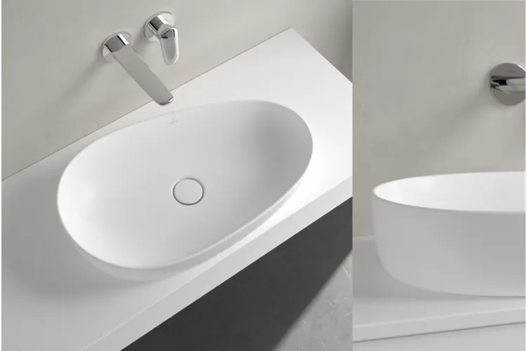 ANTAO Умивальник на стільницю 65x40 см, Stone White CeramicPlus (4A7465RW) зображення 5